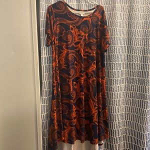 Blue and Orange LULAROE dress